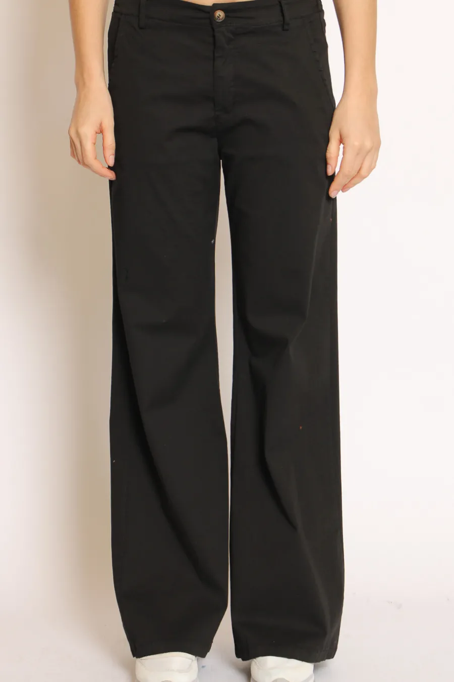 Zeroassoluto Pantalone lilly palazzo cotone elasticizzato- Pantaloni