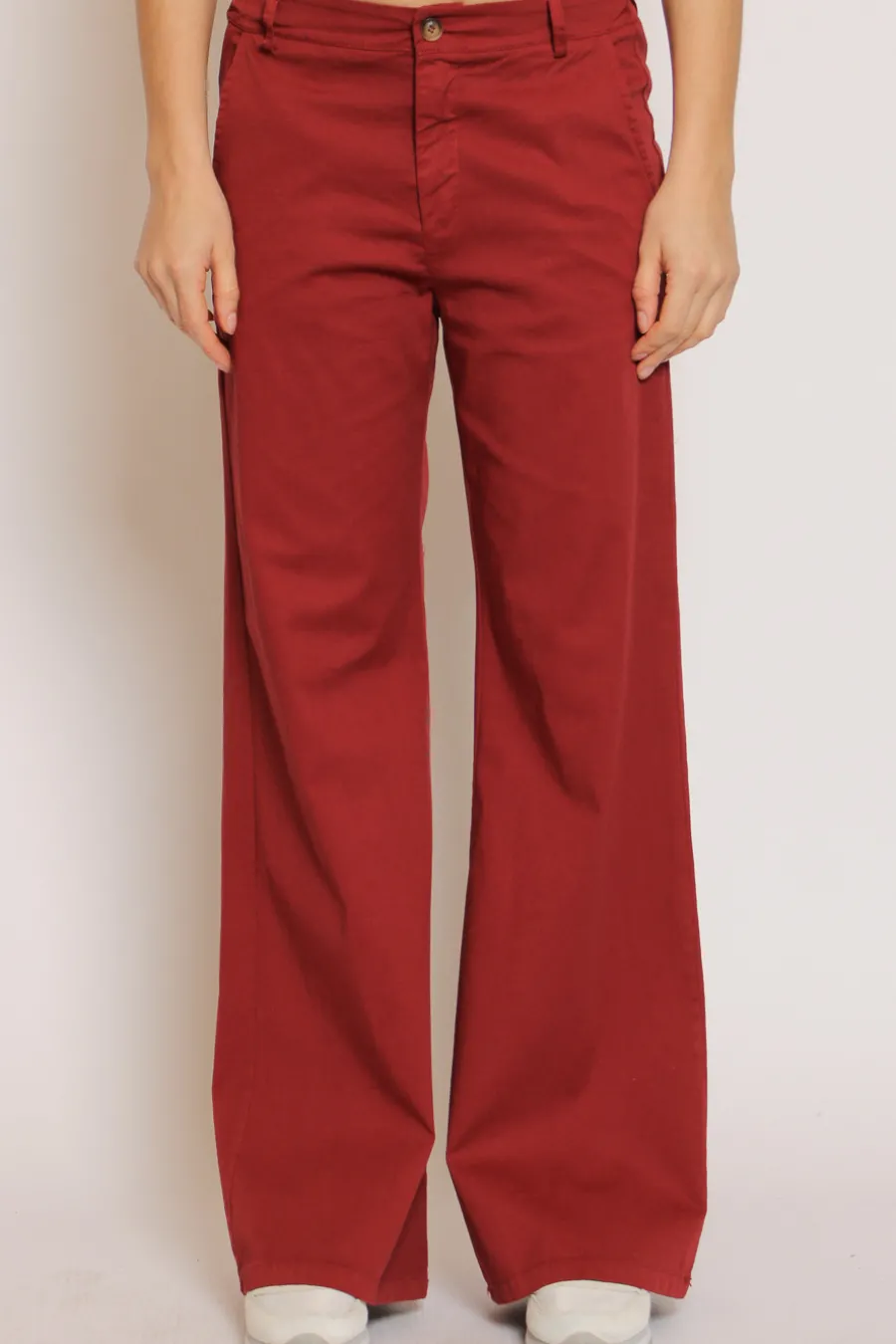 Zeroassoluto Pantalone LILLY palazzo cotone elasticizzato- Pantaloni