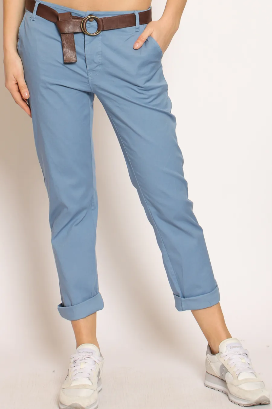 Zeroassoluto Pantalone LOIS chino cotone elasticizzato- Pantaloni