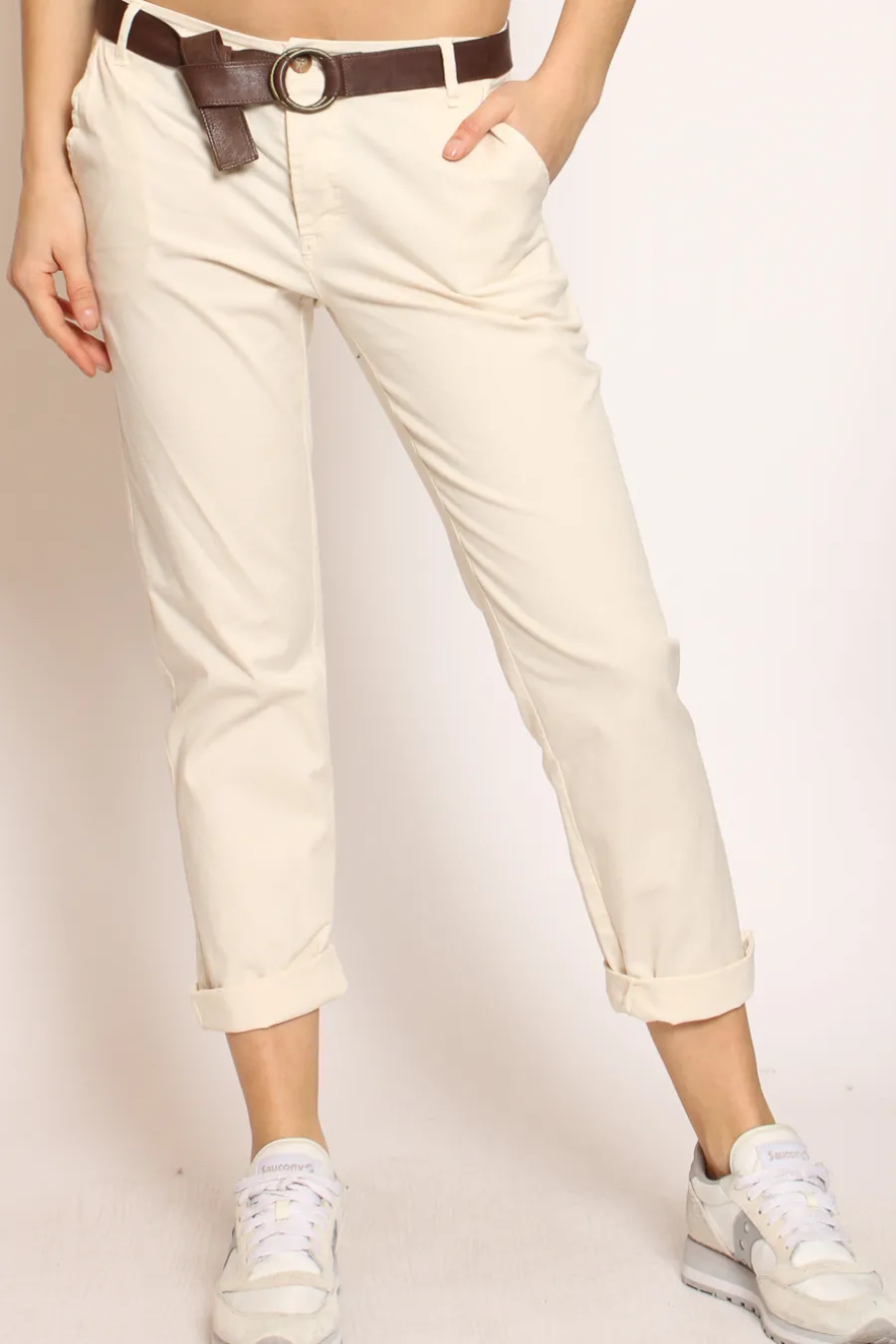 Zeroassoluto Pantalone LOIS chino cotone elasticizzato- Pantaloni