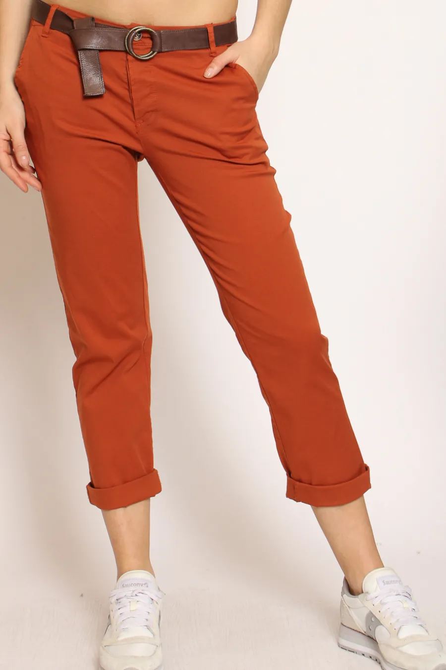 Zeroassoluto Pantalone LOIS chino cotone elasticizzato- Pantaloni
