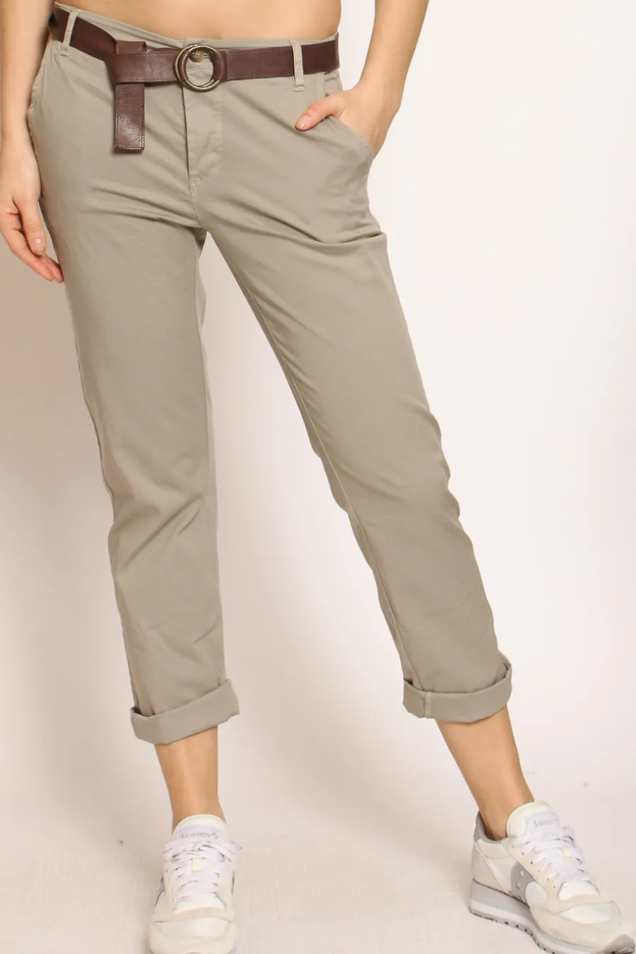 Zeroassoluto Pantalone LOIS chino cotone elasticizzato- Pantaloni