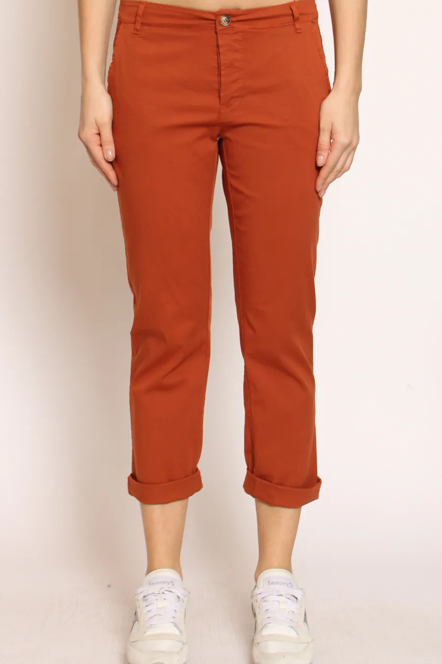 Zeroassoluto Pantalone LOIS chino cotone elasticizzato- Pantaloni