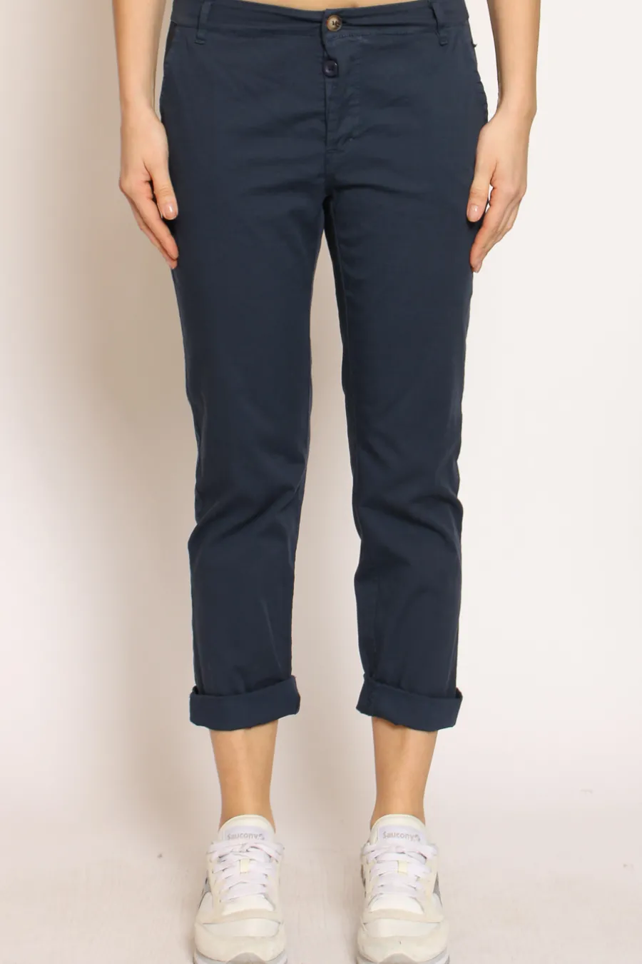 Zeroassoluto Pantalone LOIS chino cotone elasticizzato- Pantaloni