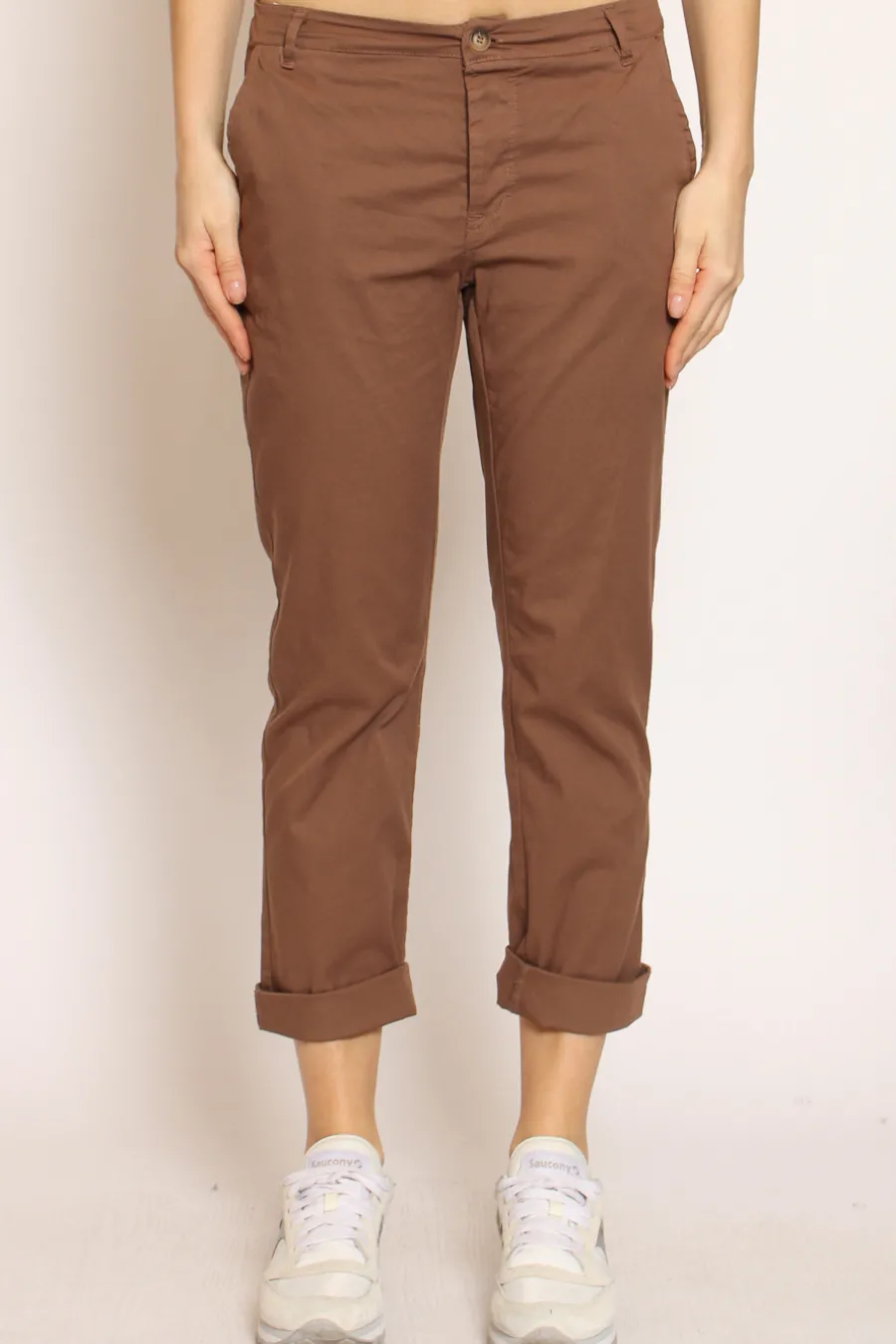 Zeroassoluto Pantalone LOIS chino cotone elasticizzato- Pantaloni