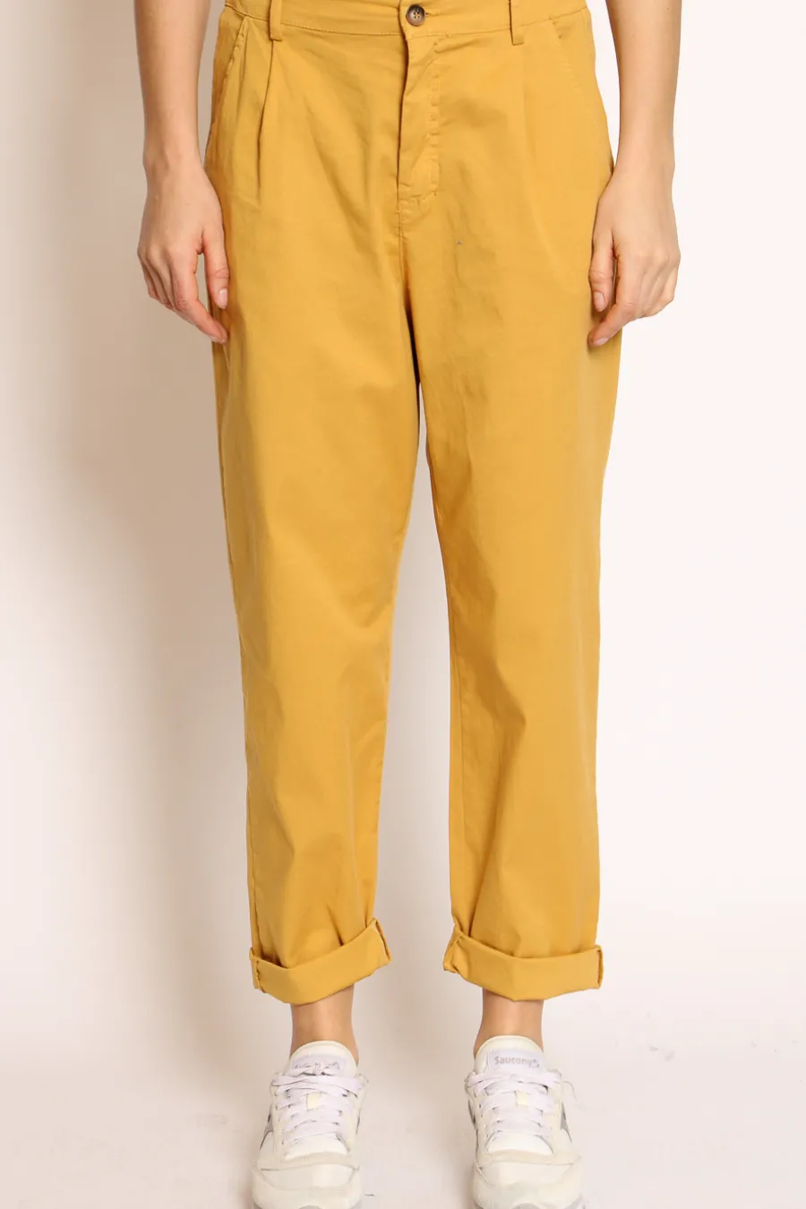 Zeroassoluto Pantalone lola c/pinces ed elastico dietro- Pantaloni