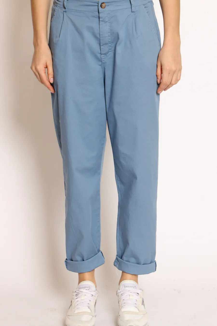 Zeroassoluto Pantalone lola c/pinces ed elastico dietro- Pantaloni