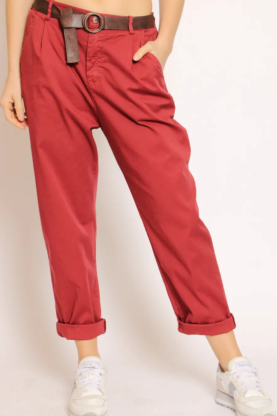 Zeroassoluto Pantalone LOLA elastico dietro cotone elasticizzato- Pantaloni