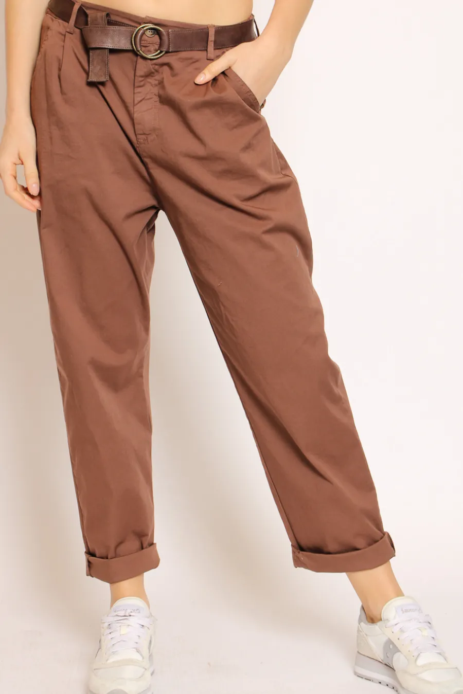 Zeroassoluto Pantalone LOLA elastico dietro cotone elasticizzato- Pantaloni