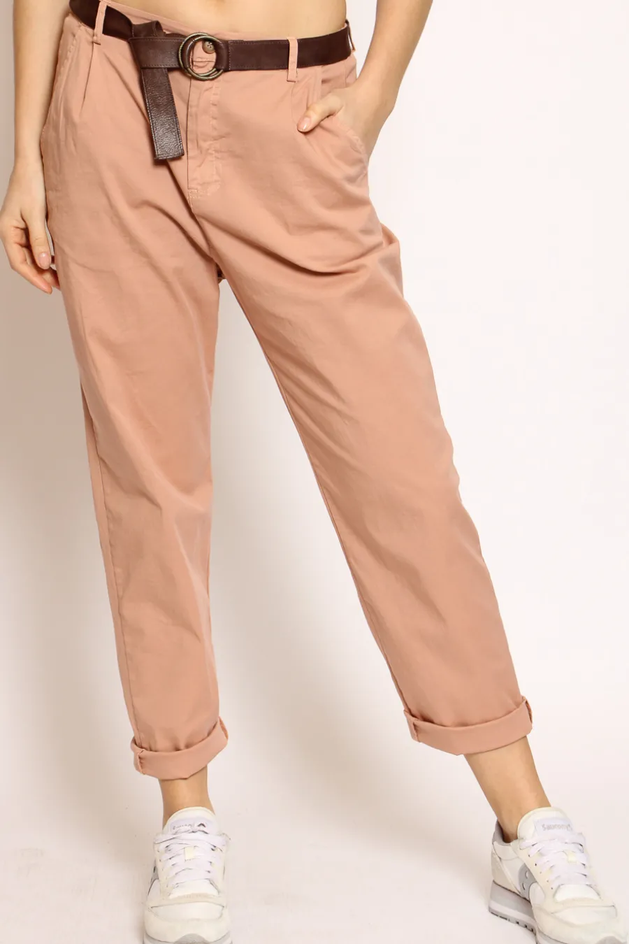 Zeroassoluto Pantalone LOLA elastico dietro cotone elasticizzato- Pantaloni