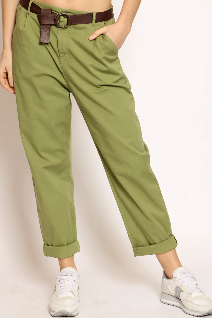 Zeroassoluto Pantalone LOLA elastico dietro cotone elasticizzato- Pantaloni