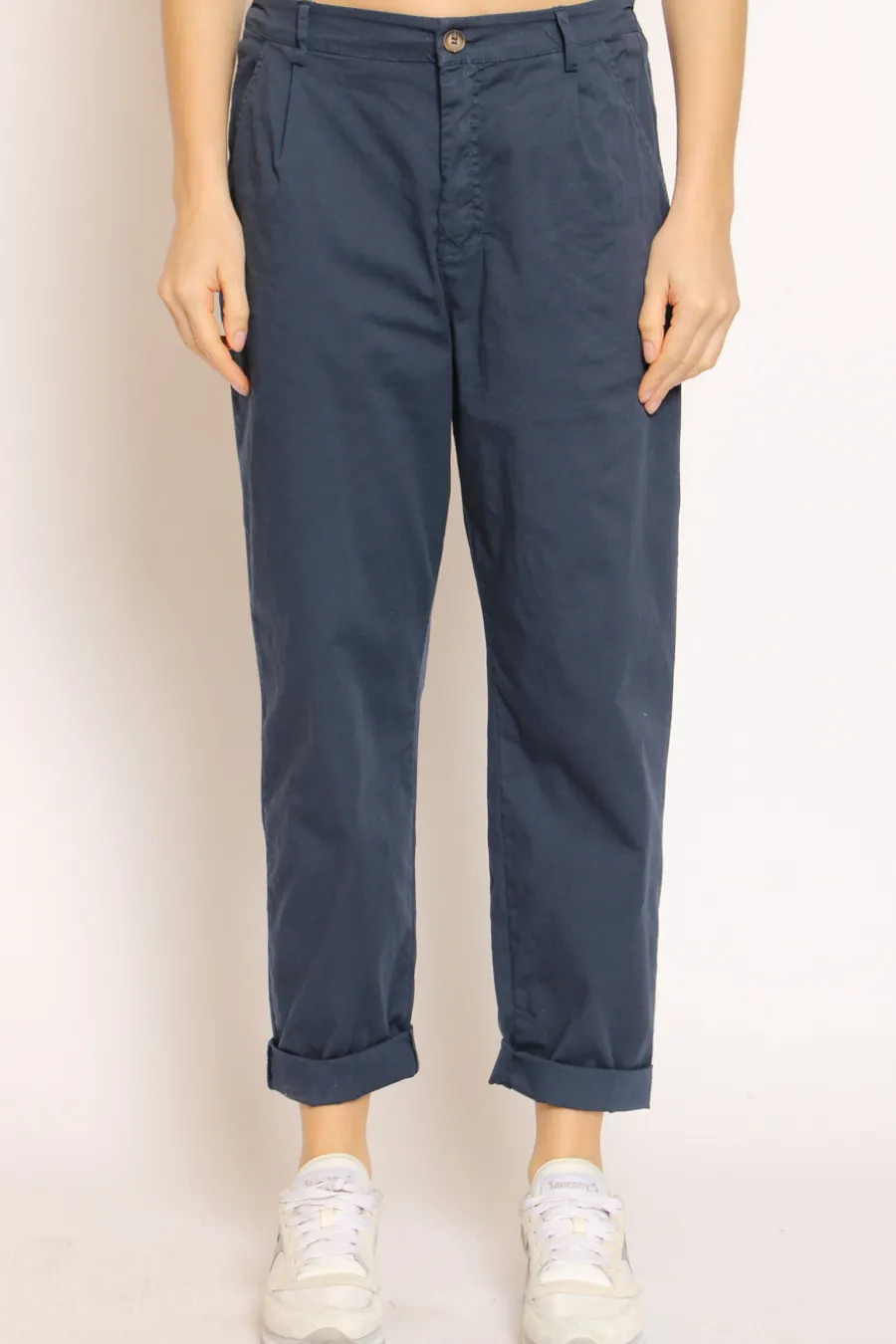 Zeroassoluto Pantalone LOLA elastico dietro cotone elasticizzato- Pantaloni