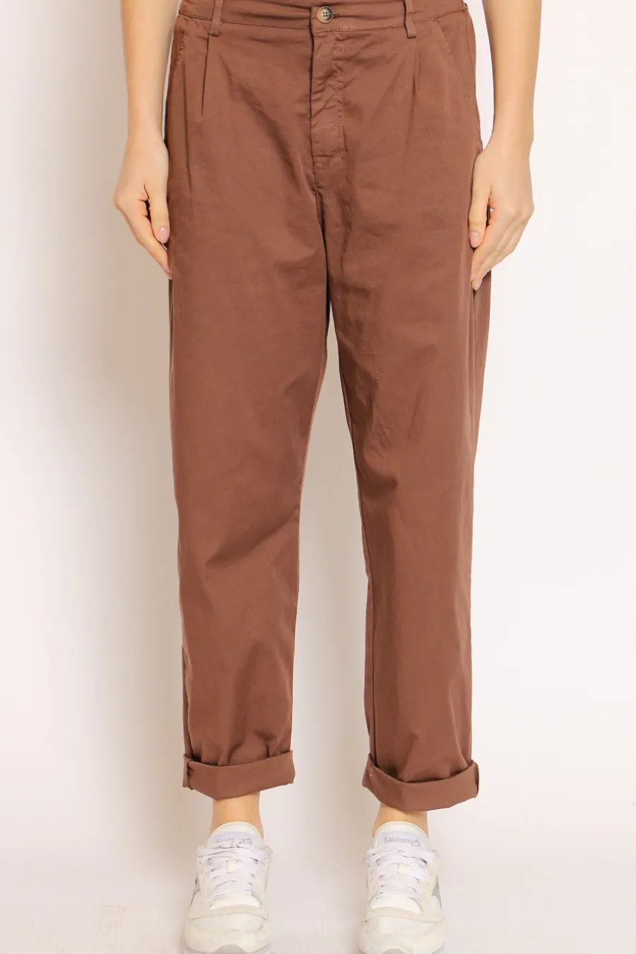 Zeroassoluto Pantalone LOLA elastico dietro cotone elasticizzato- Pantaloni