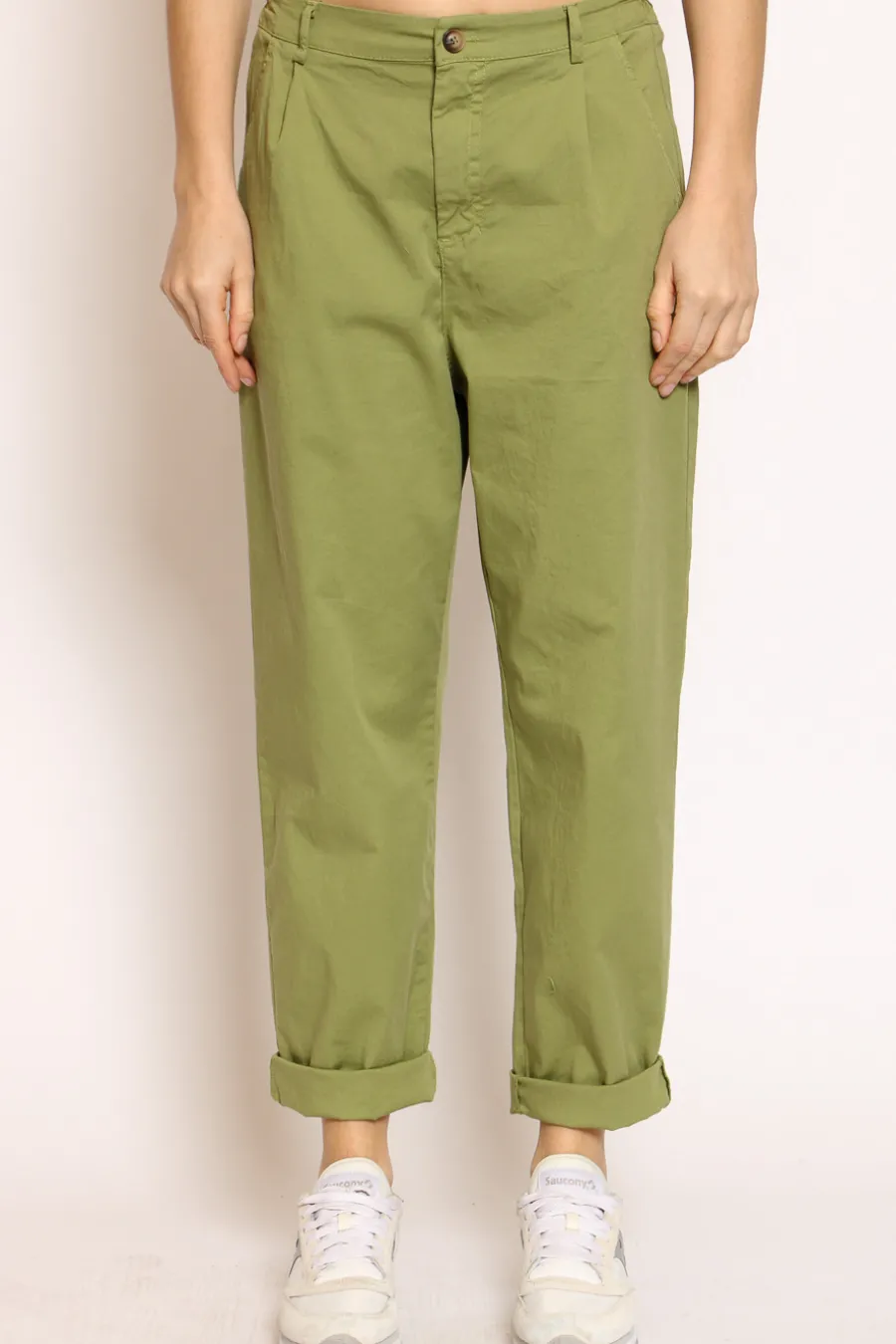 Zeroassoluto Pantalone LOLA elastico dietro cotone elasticizzato- Pantaloni