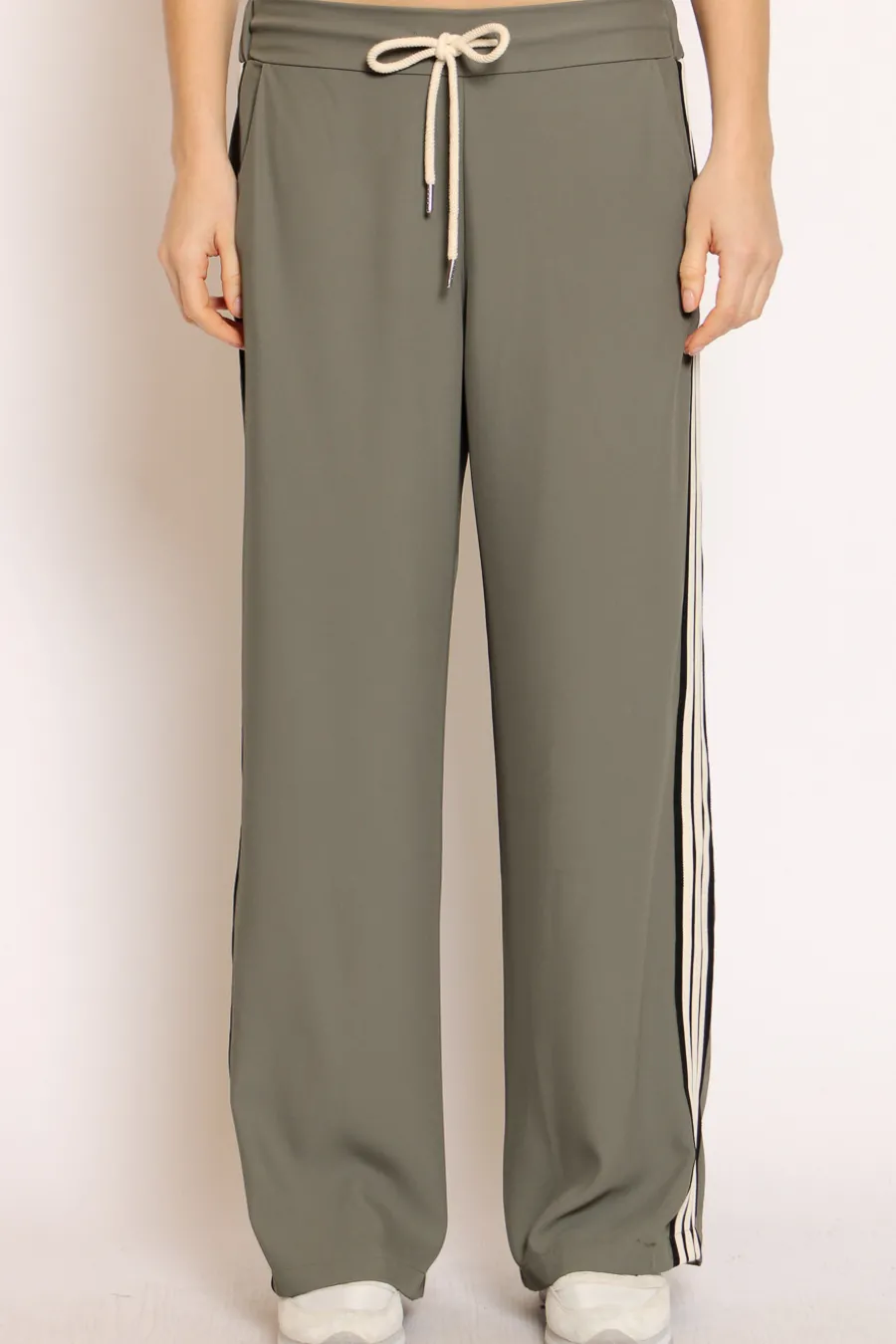Zeroassoluto Pantalone LORIS tessuto fluido banda- Pantaloni