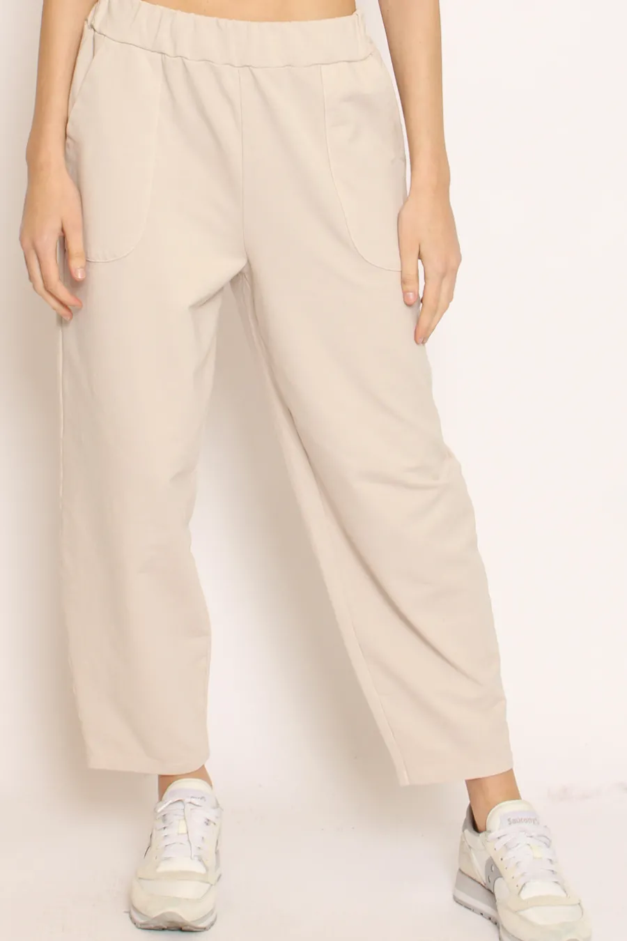 Zeroassoluto Pantalone mom fit felpa light- Pantaloni