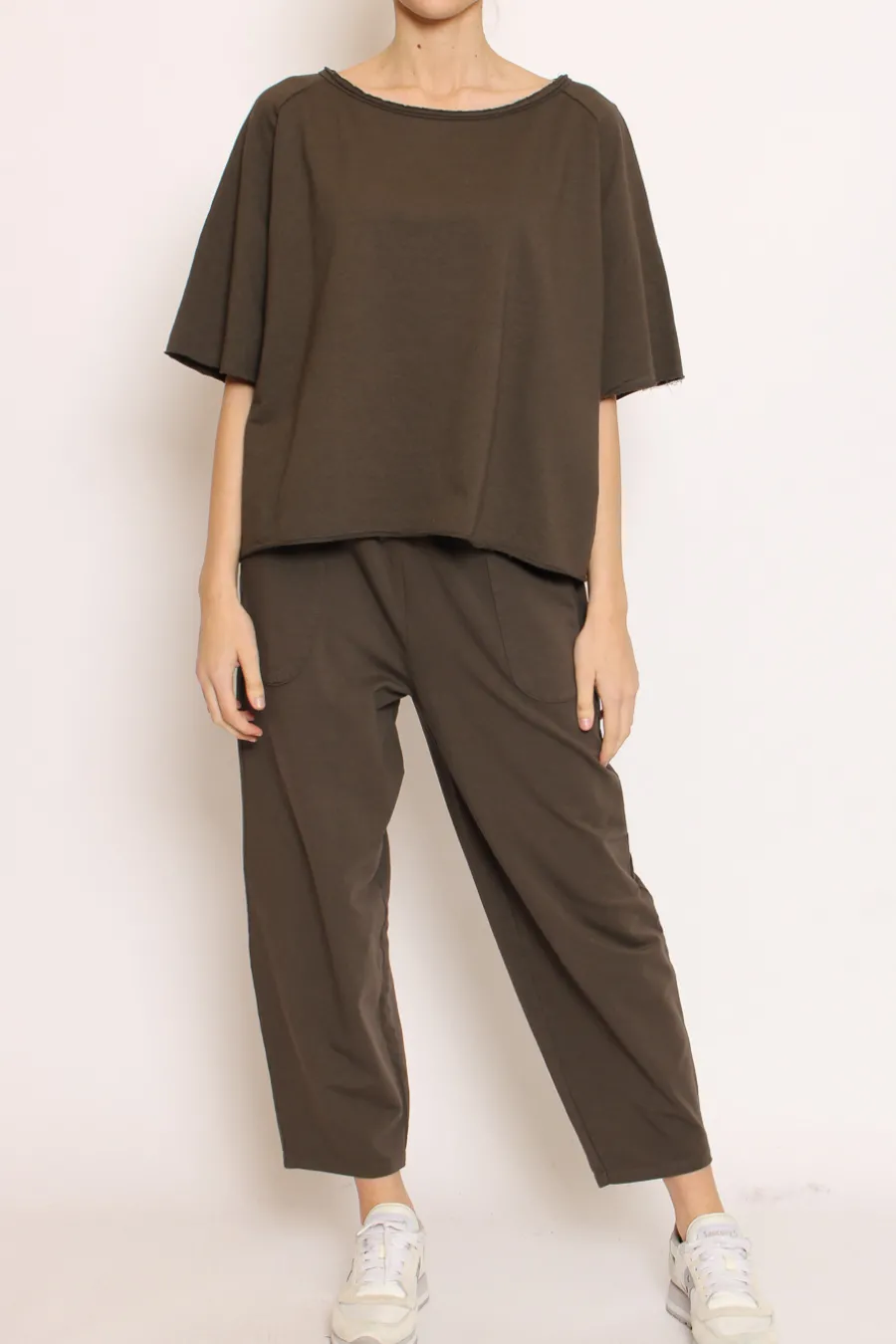 Zeroassoluto Pantalone mom fit felpa light- Pantaloni