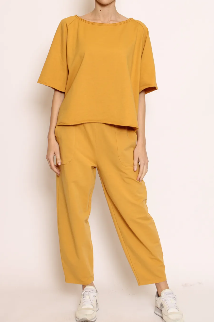 Zeroassoluto Pantalone mom fit felpa light- Pantaloni