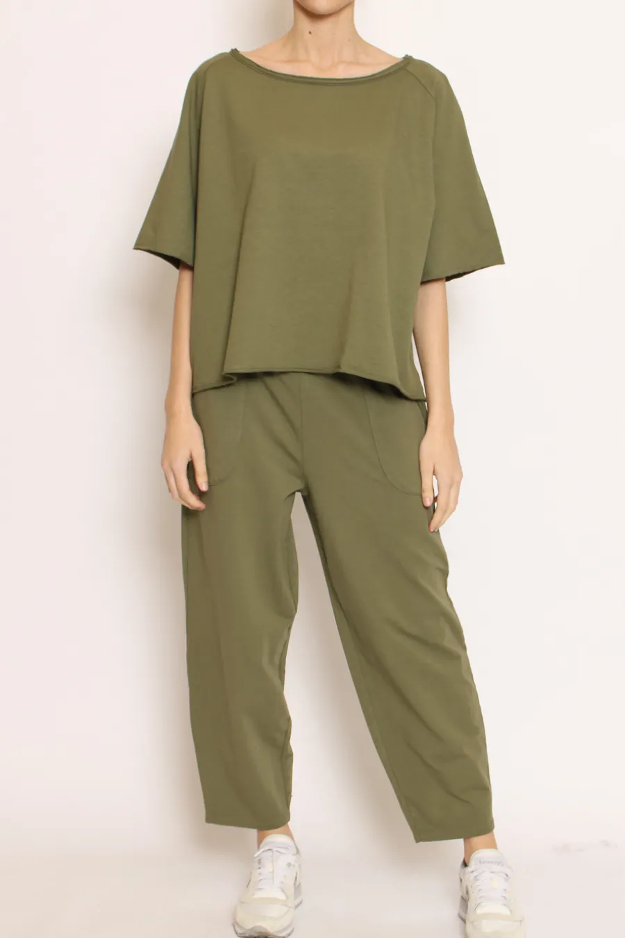 Zeroassoluto Pantalone mom fit felpa light- Pantaloni