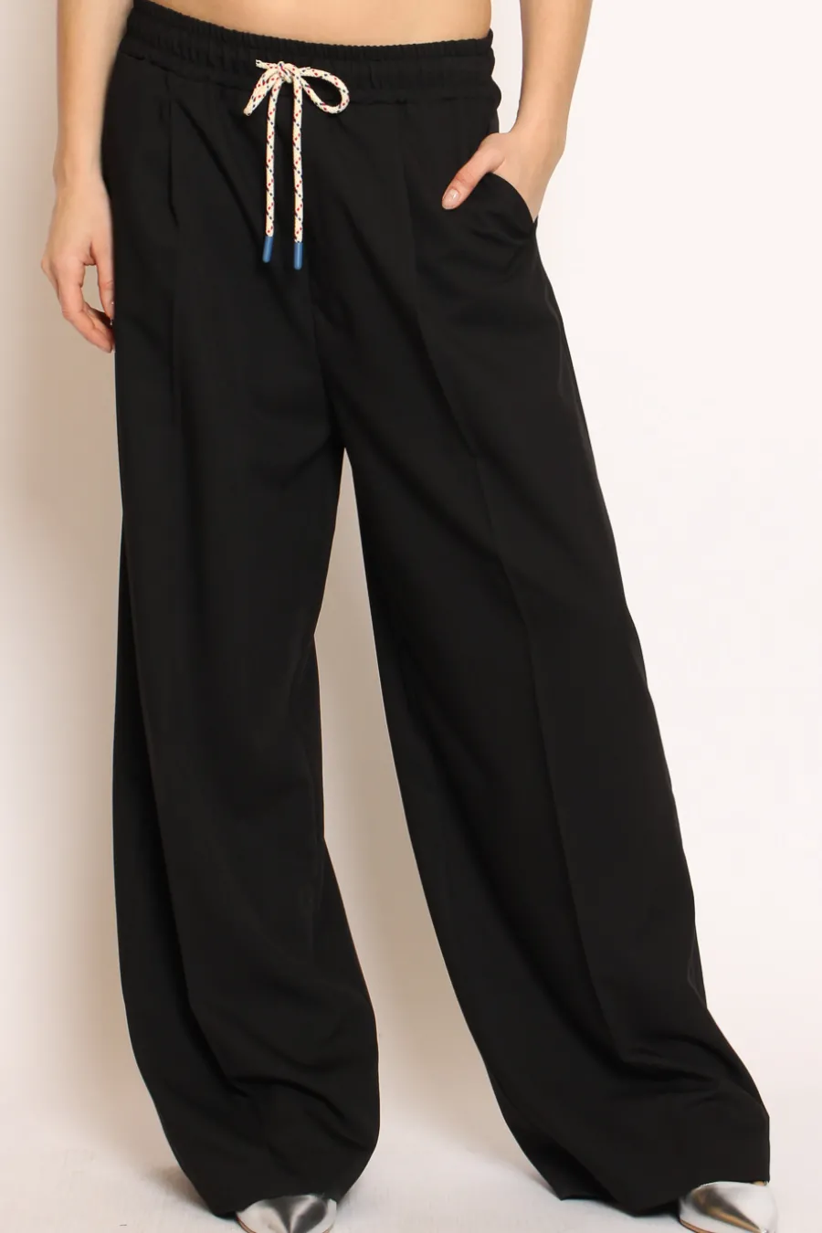 Vicolo Pantalone palazzo pinces con laccio- Pantaloni