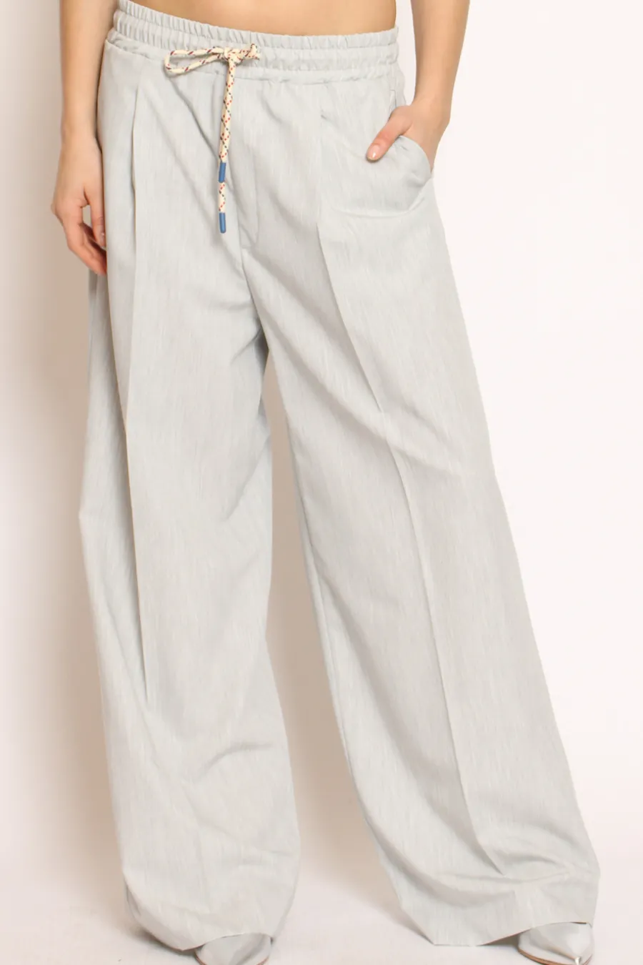 Vicolo Pantalone palazzo pinces con laccio- Pantaloni