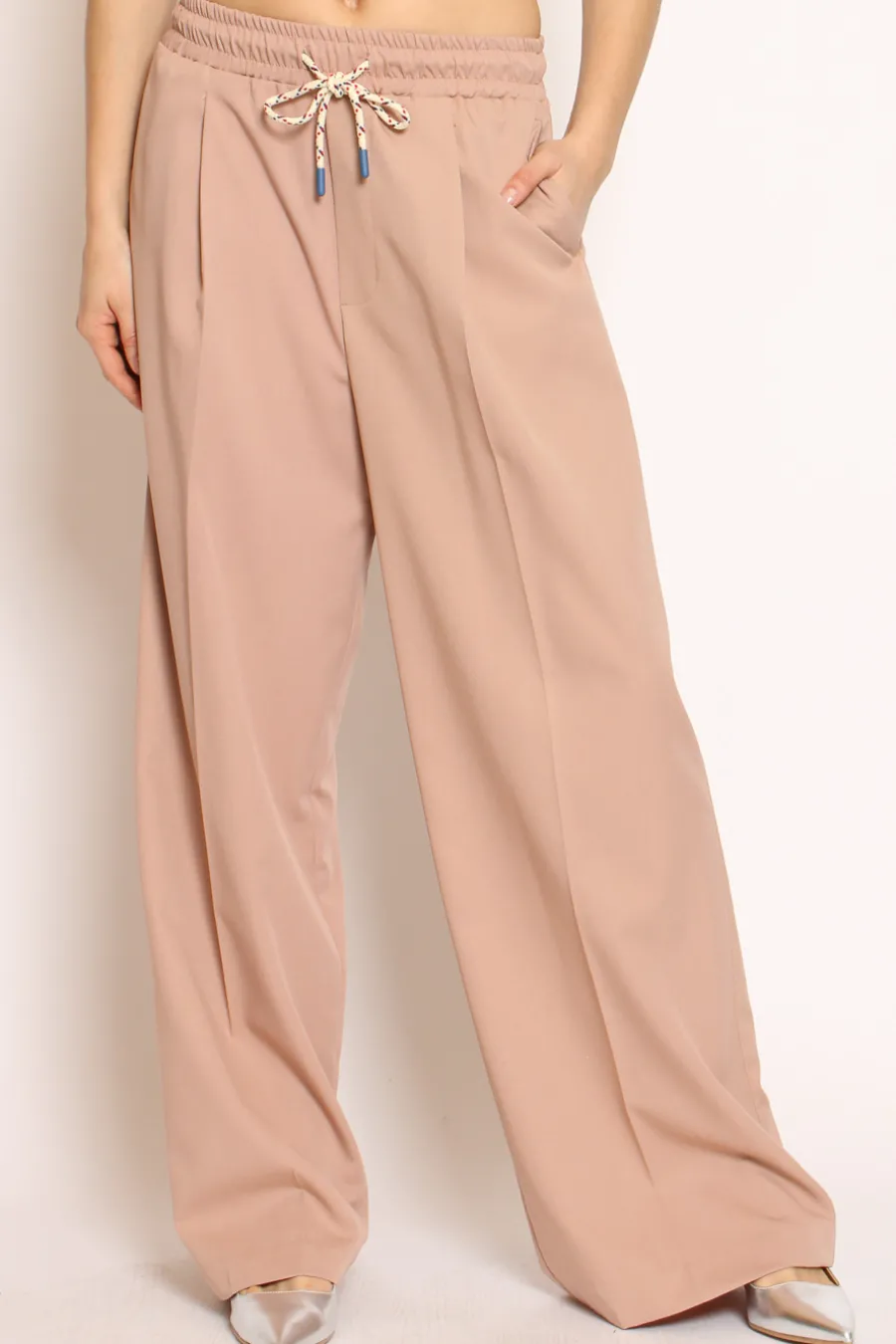 Vicolo Pantalone palazzo pinces con laccio- Pantaloni
