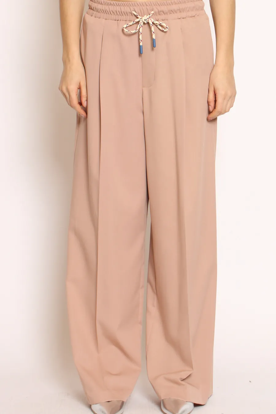 Vicolo Pantalone palazzo pinces con laccio- Pantaloni