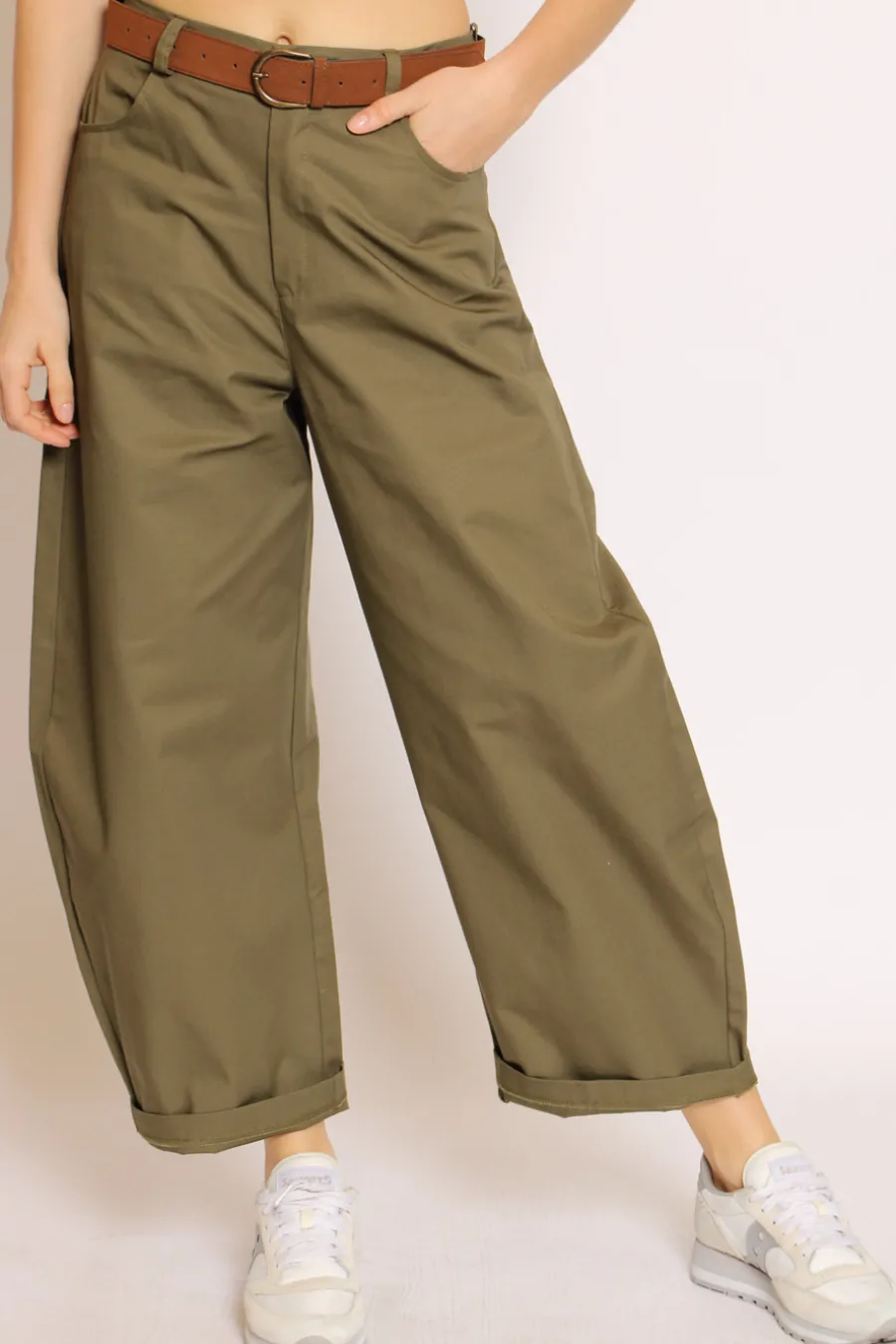 Vicolo Pantaloni mom fit 100 % cotone- Pantaloni