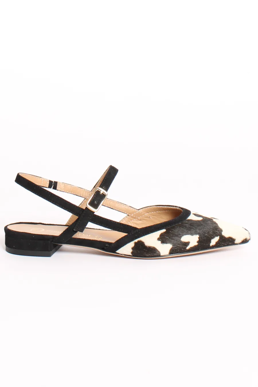 Divine Follie Slingback cavallino animalier bianco/nero- Scarpe