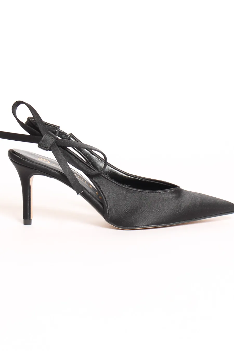 Divine Follie Slingback punta raso nero- Scarpe