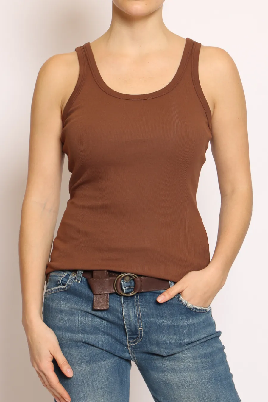Vicolo Top coste cacao- T-Shirts E Top