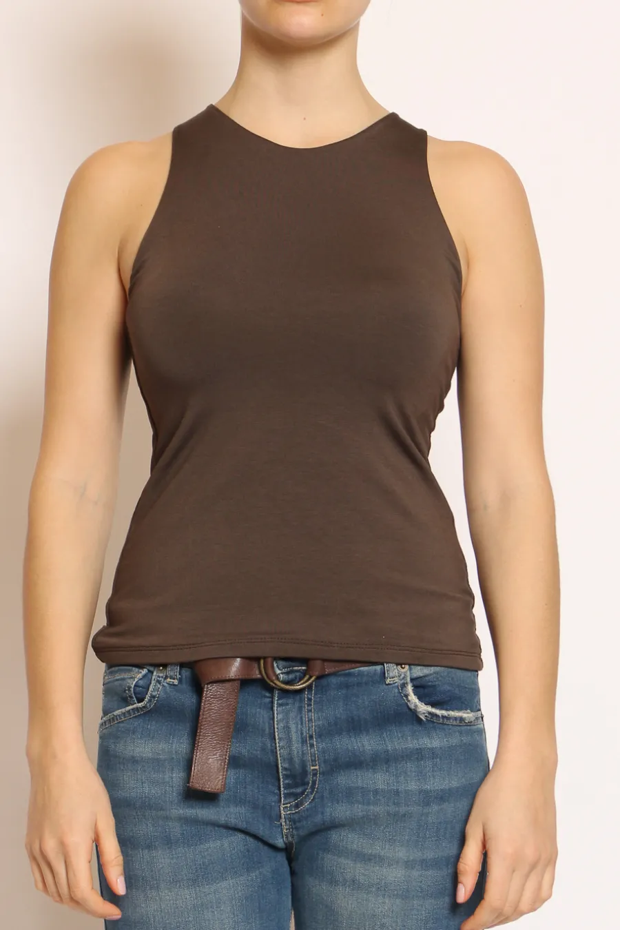 Kontatto Top scollo americana in jersey elasticizzato- T-Shirts E Top