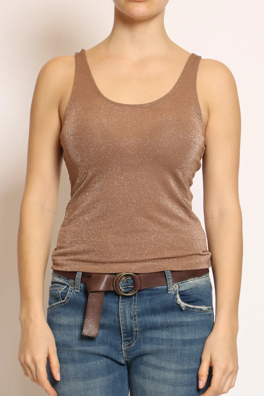 Kontatto Top scollo v in lurex- T-Shirts E Top