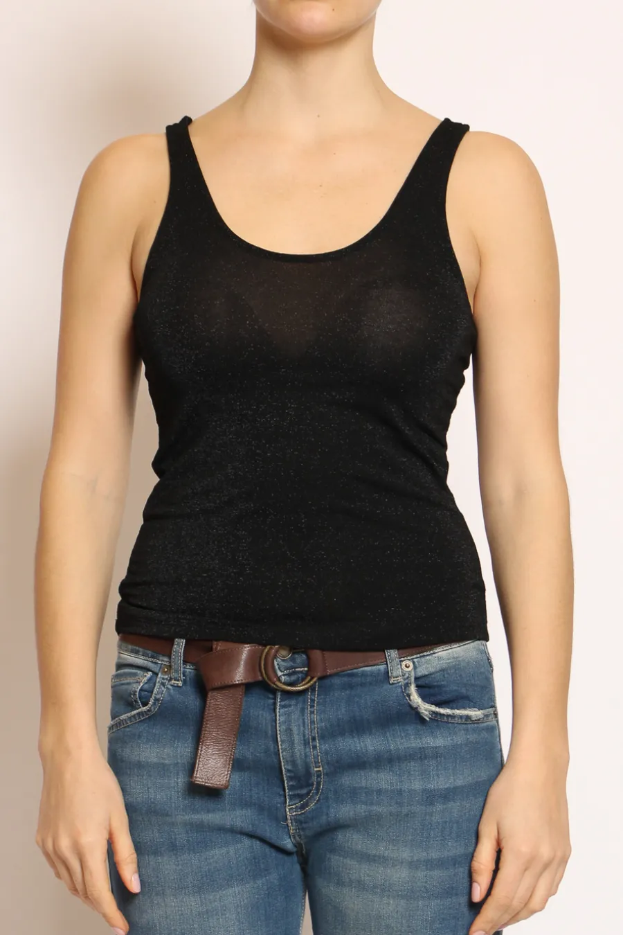 Kontatto Top scollo v in lurex- T-Shirts E Top