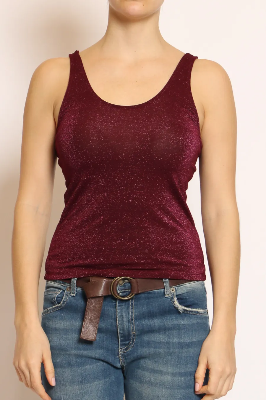 Kontatto Top scollo v in lurex- T-Shirts E Top