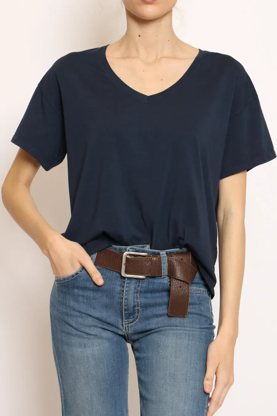 Zeroassoluto T-shirt scollo V mezza manica- T-Shirts E Top