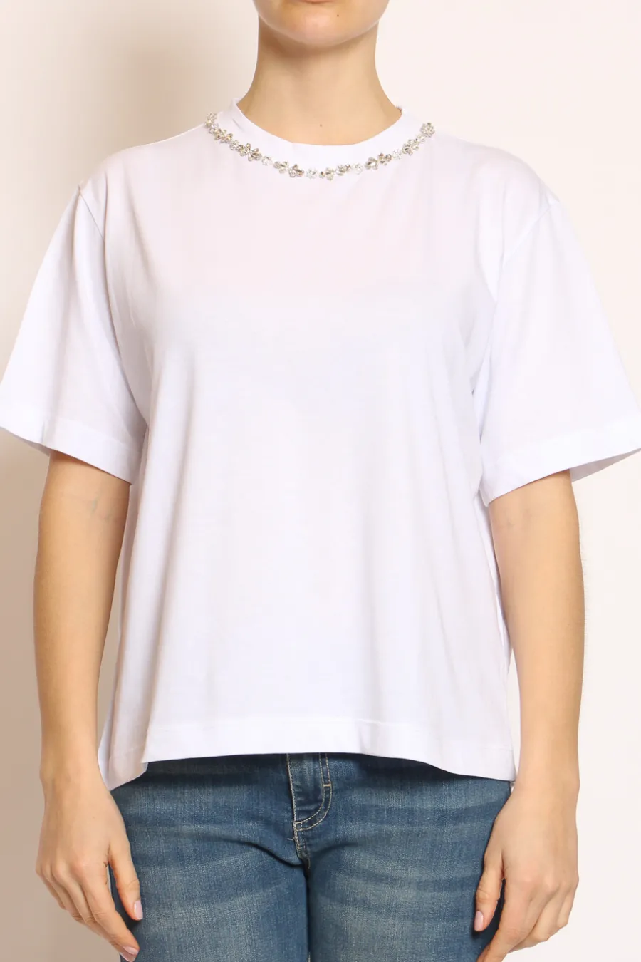 Have one T-shirt catena collo bianco- T-Shirts E Top