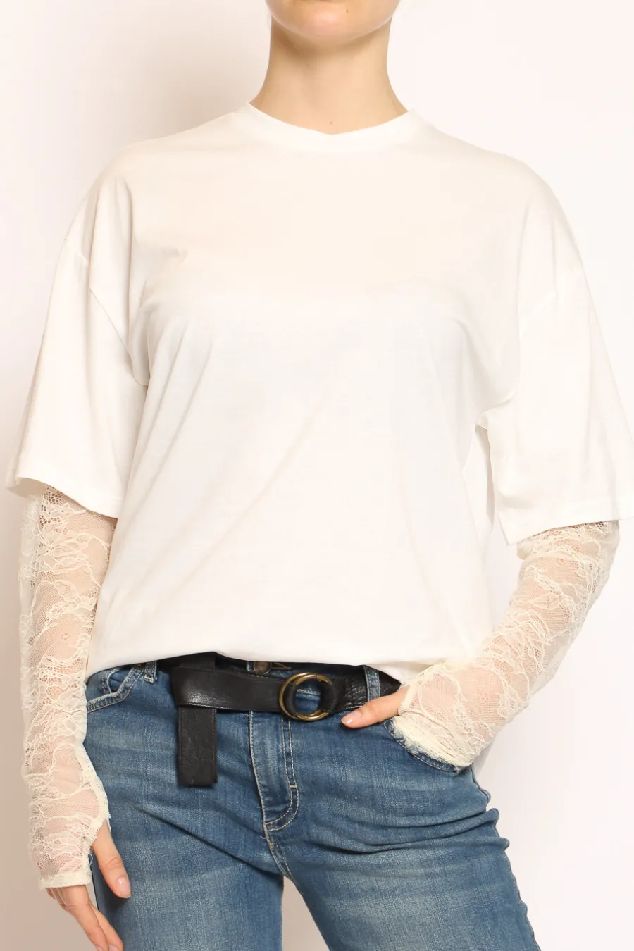 Vicolo T-shirt con pizzo- T-Shirts E Top