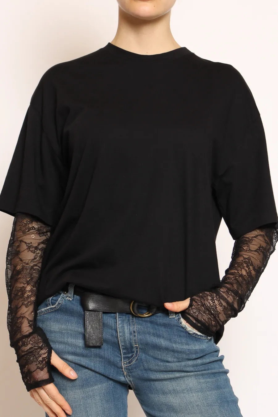 Vicolo T-shirt con pizzo- T-Shirts E Top