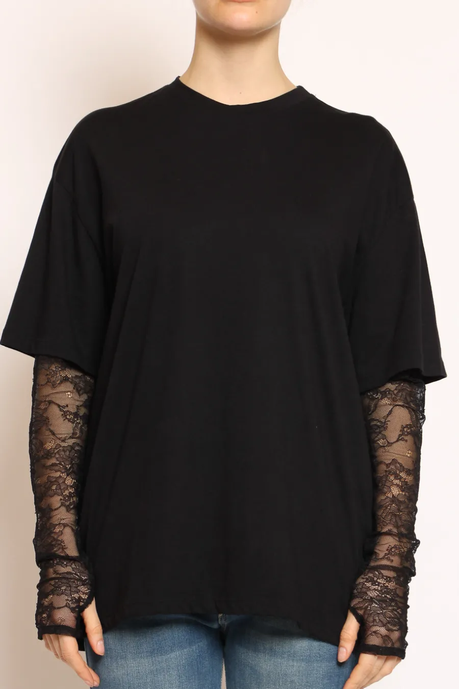 Vicolo T-shirt con pizzo- T-Shirts E Top