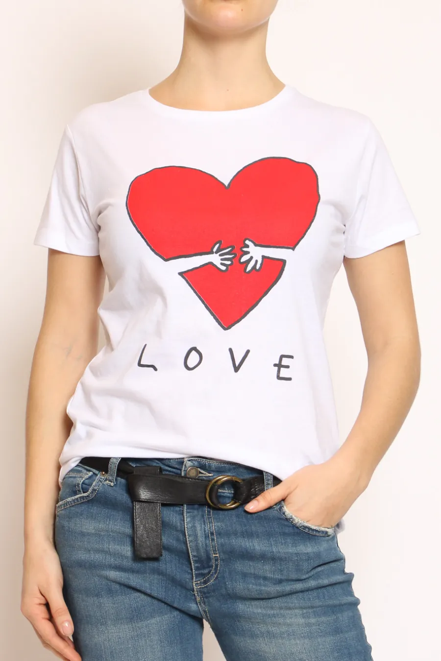 Have one T-shirt cuore love bianco- T-Shirts E Top