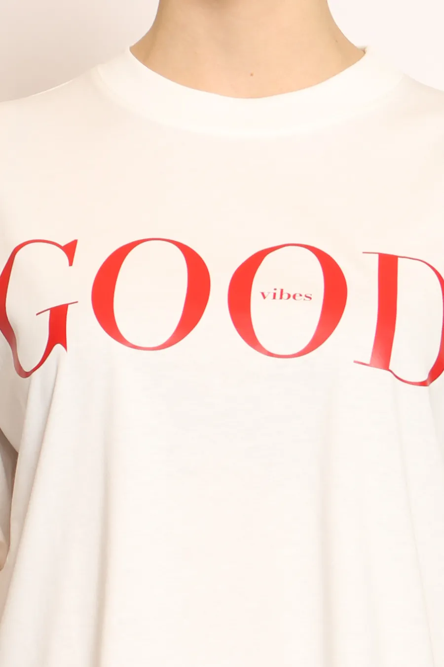 Vicolo T-shirt GOOD bianco/rosso- T-Shirts E Top