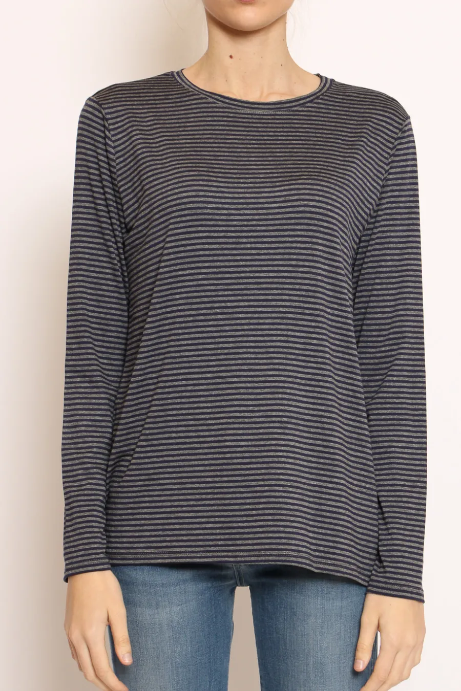 Zeroassoluto T-shirt manica lunga righe grigio/blu- T-Shirts E Top