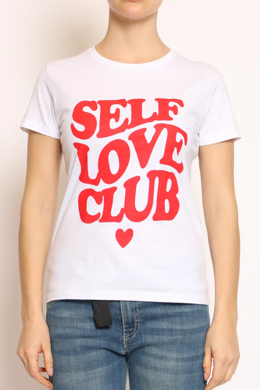 Have one T-shirt SELF LOVE CLUB bianco- T-Shirts E Top