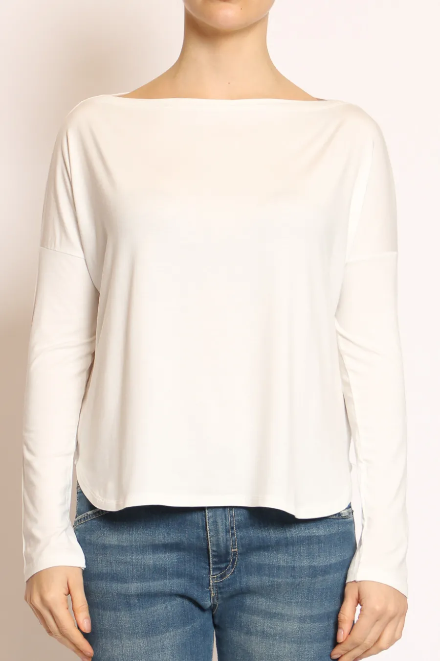 Kontatto T-shirt stondata off white- T-Shirts E Top